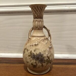 Amphora Floral Branch Turn Leplitz Rstk Porcelain Austrian Vase Vintage 7